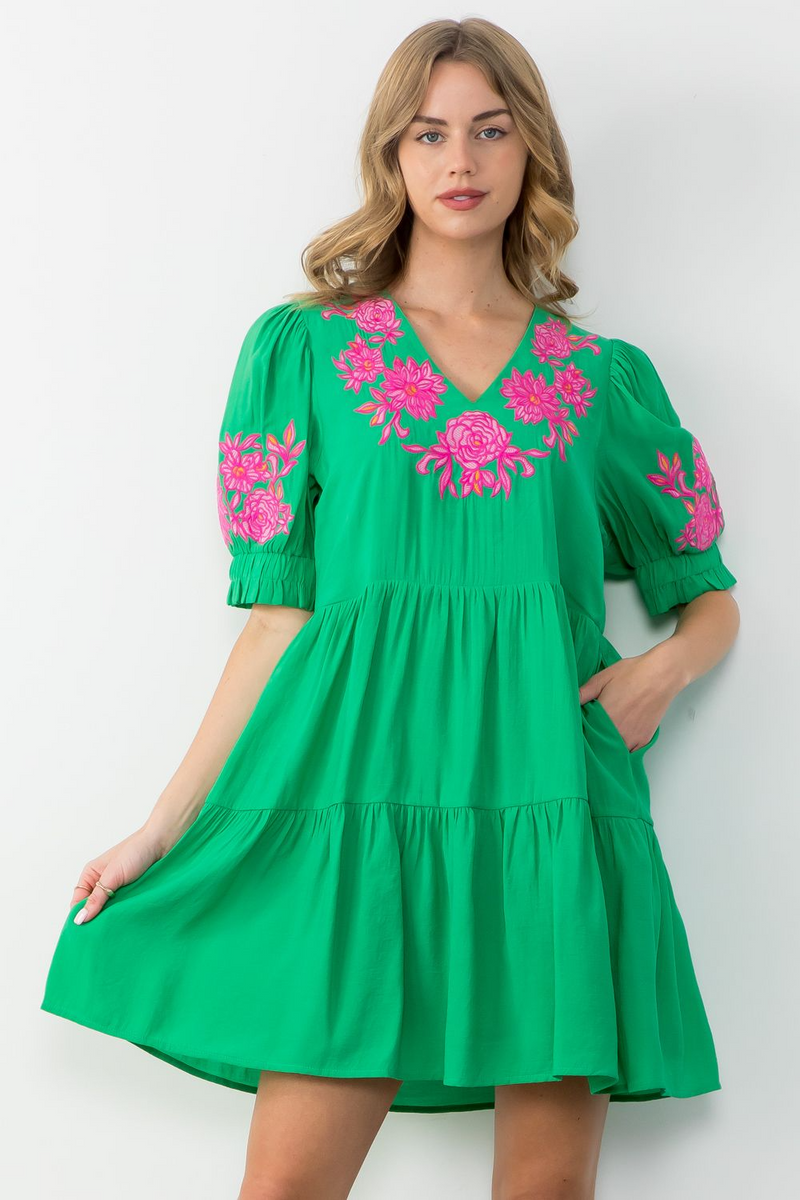 Isabella Embroidered Detail Tiered Dress Notice: Accessories for Living Isabella Embroidered Detail Tiered Dress Notice: Accessories for Living