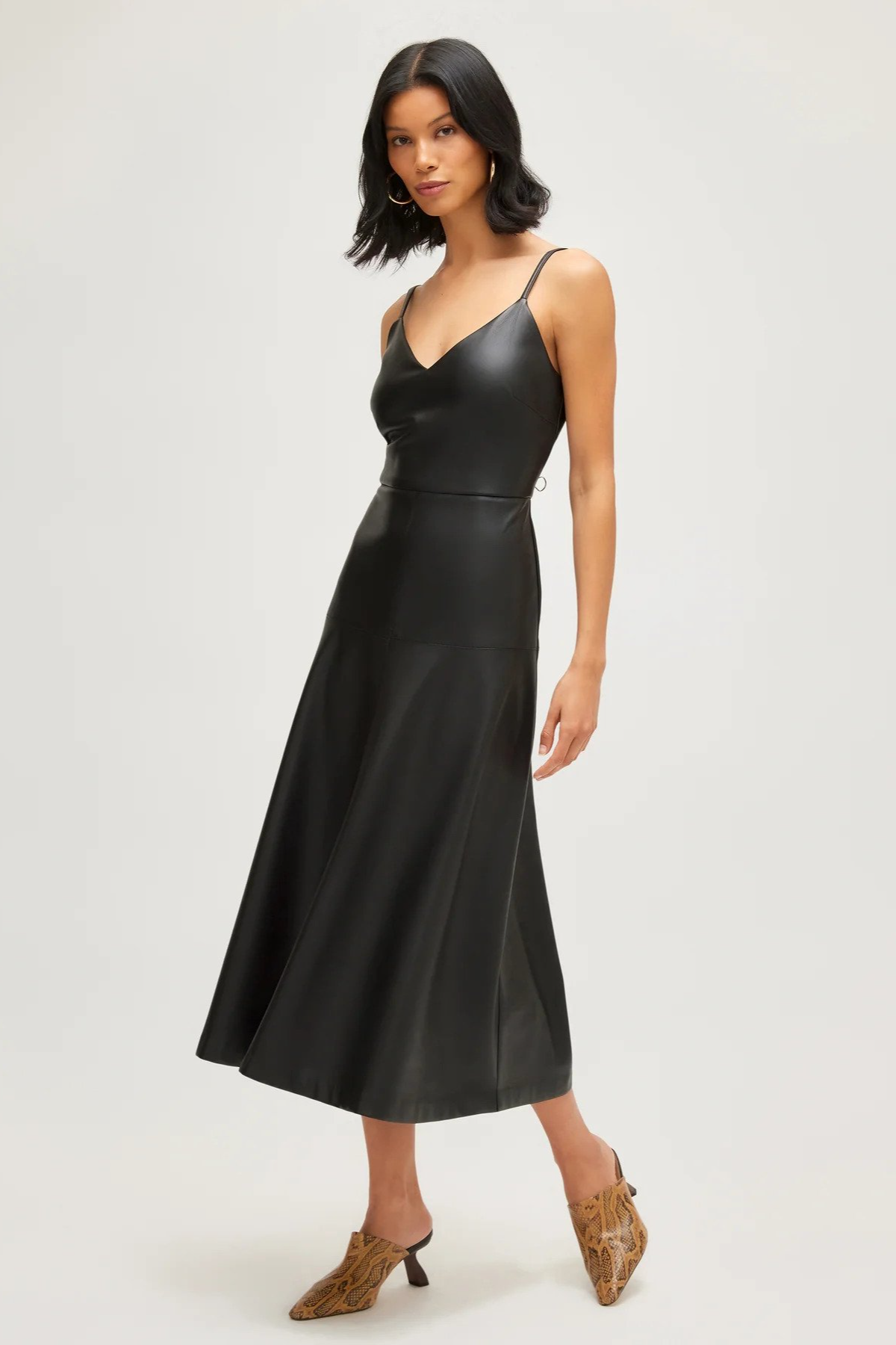 Faux Leather Midi Dress Faux Leather Midi Dress