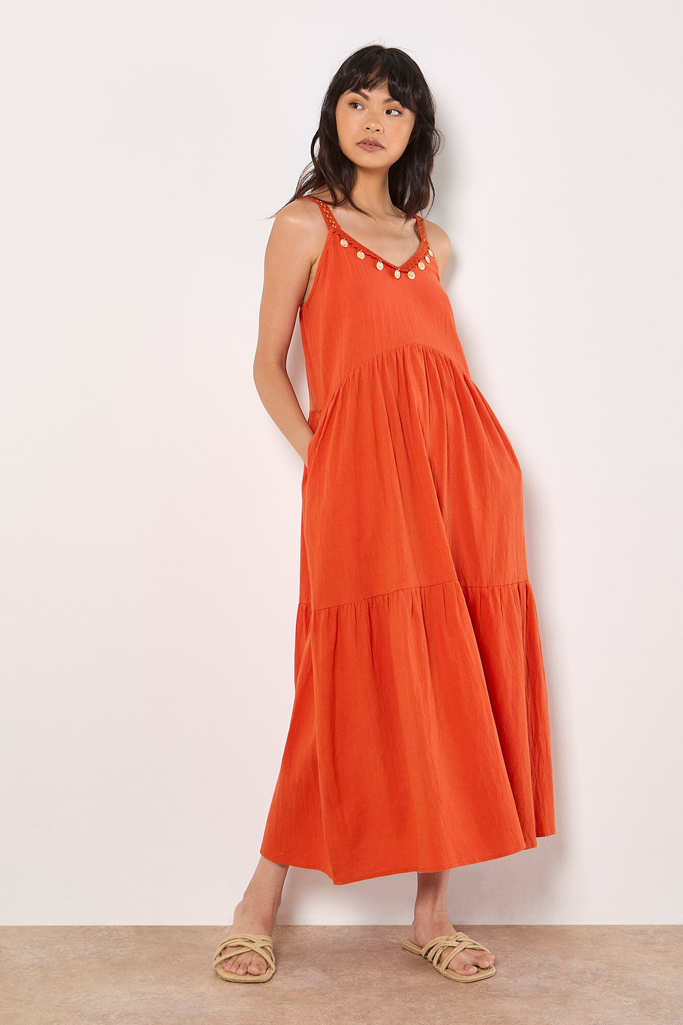 orange shell dress Bhoa Maxi