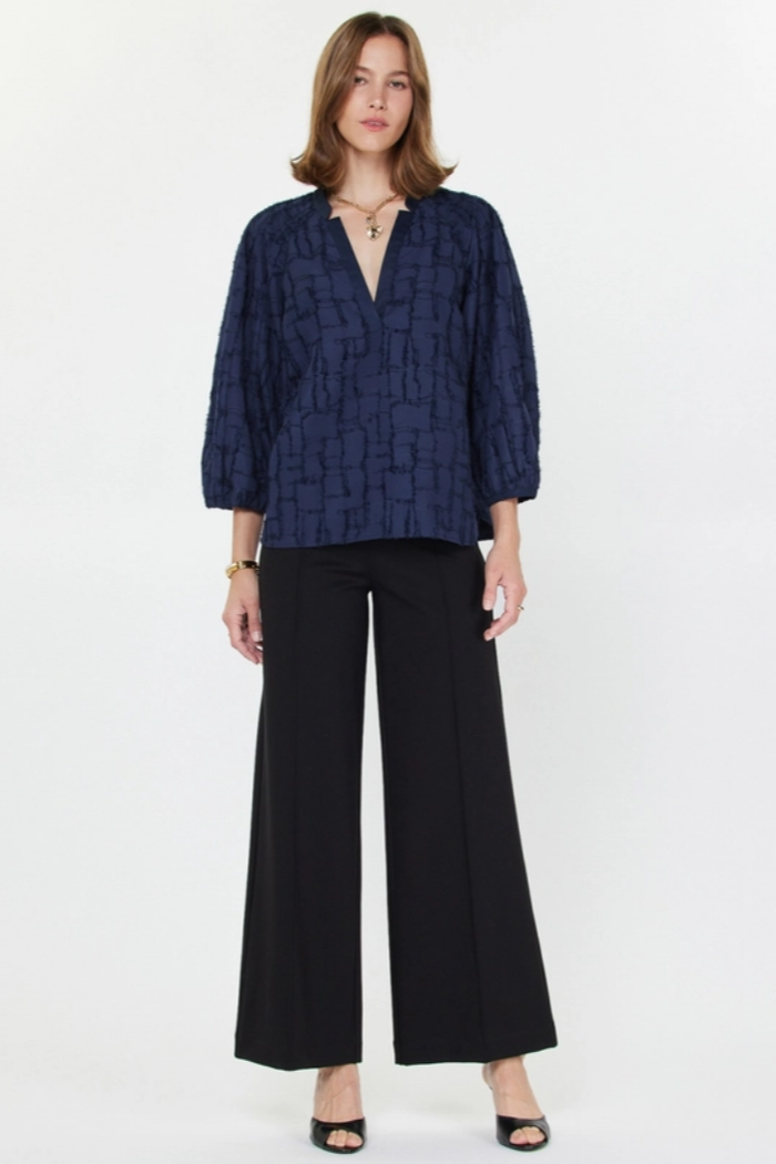 Textured Jacquard 3/4 Blouse – Notice: Accessories for Living