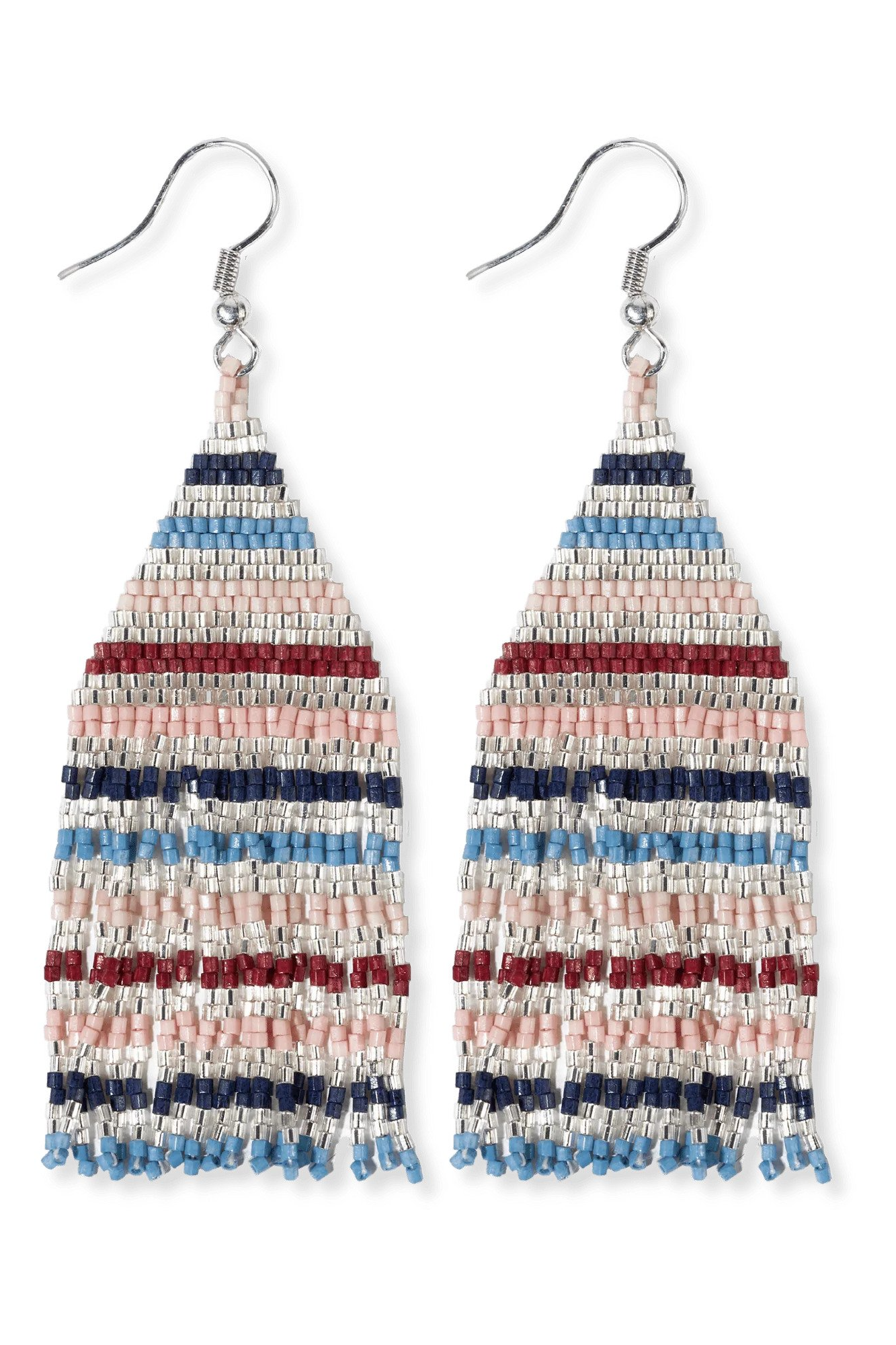 Lexie Horizontal Gold Lines Beaded Fringe Earring Sedona / One Size