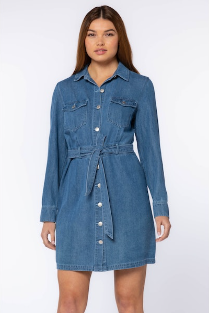 sahara denim dress Sahara Long Sleeve Denim Dress